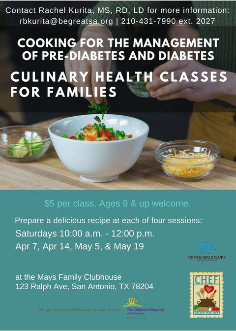 flyer for adult cooking classes