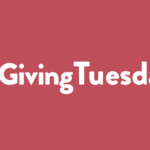 #GIVINGTUESDAY on red background